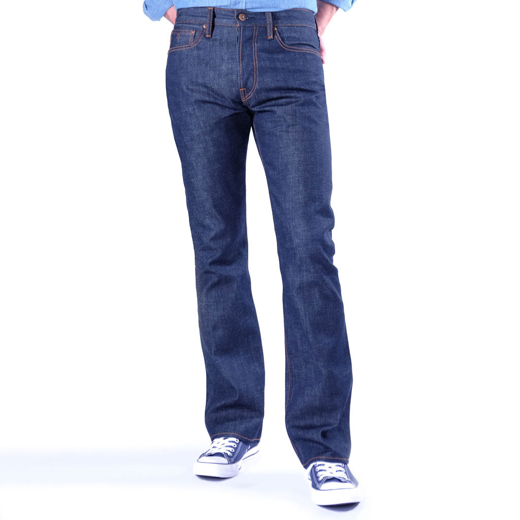 indigo bootcut jeans
